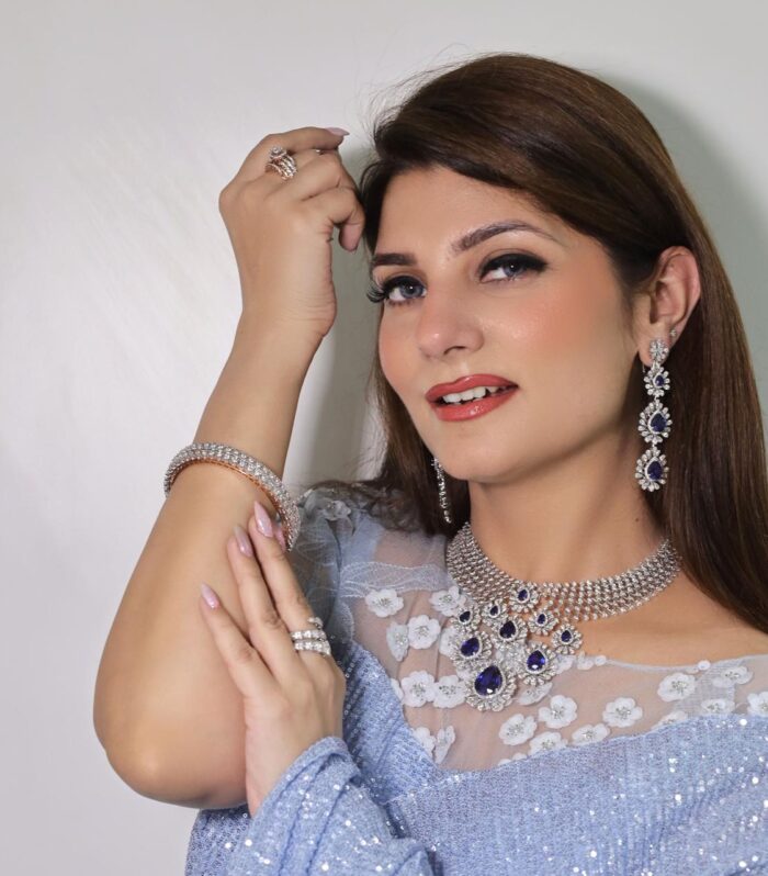 Sapphire Cascade Diamond Drop Earrings