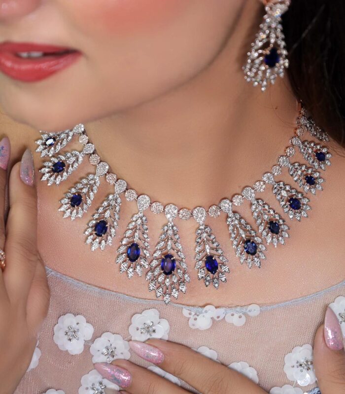 Sapphire Cascade Diamond Necklace