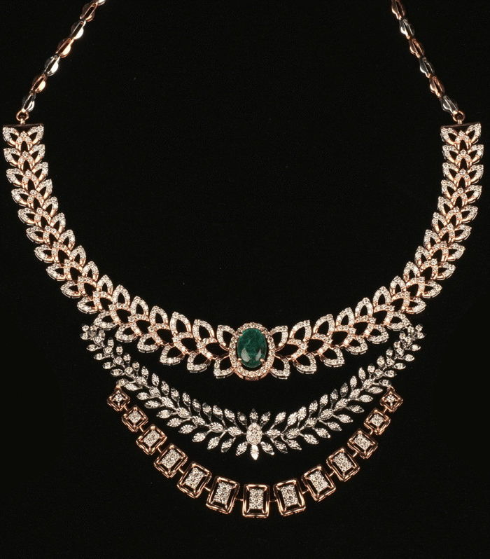 Emerald Crown Diamond Statement Necklace