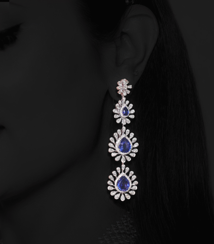 Bridal Diamond Drop Earrings