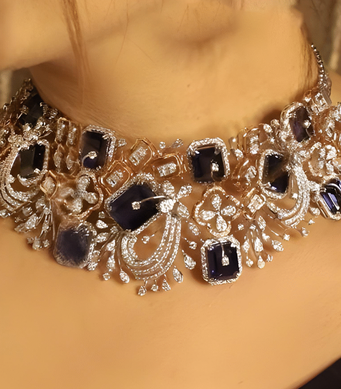 Midnight Sapphire Diamond Choker