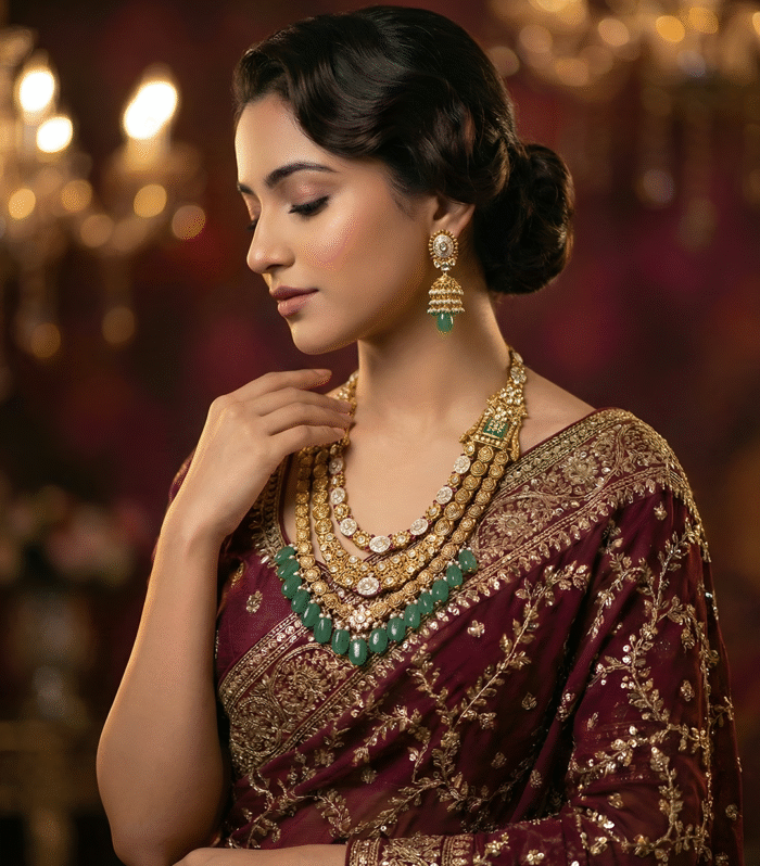 Royal Emerald Heritage Bridal Set