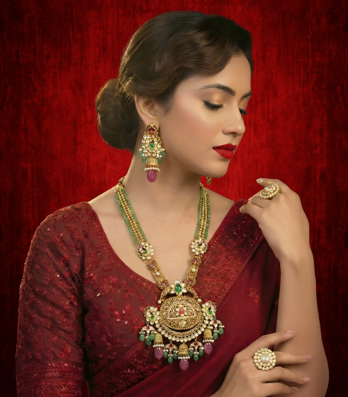 Vintage Gold Blossom Bridal Set